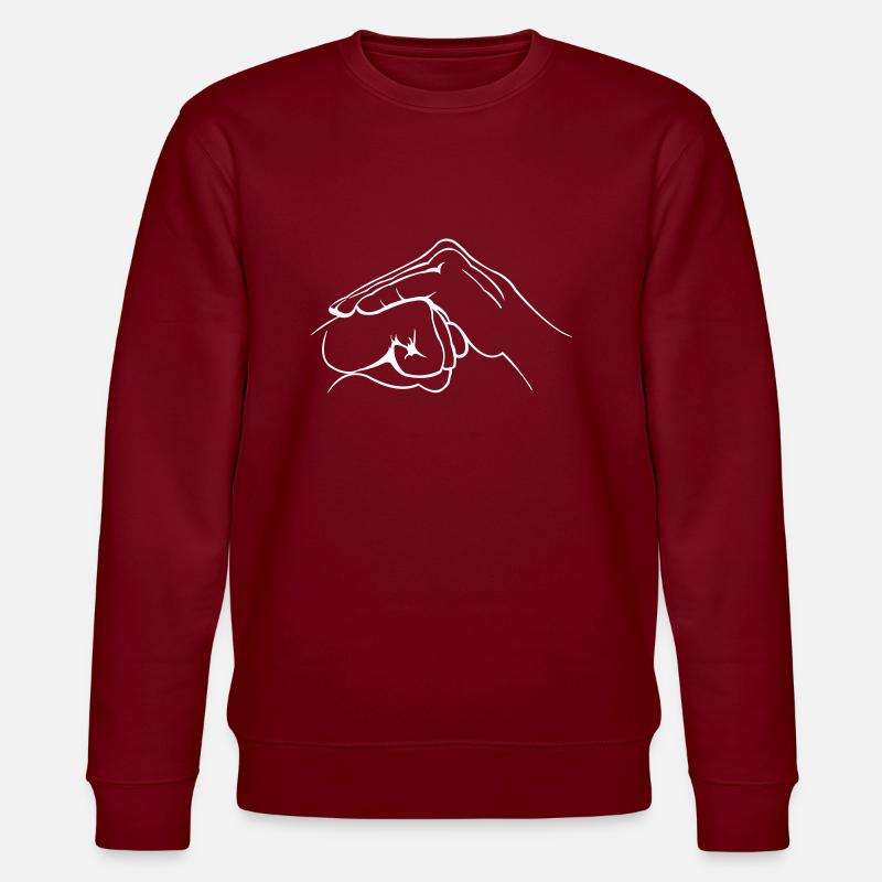 hand faust - Stanley/Stella Unisex Bio-Sweatshirt CHANGER  - Burgunderrot