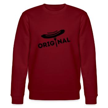 Thüringer Original - Stanley/Stella Unisex Bio-Sweatshirt CHANGER  - Burgunderrot - Vorne - Nik (191cm) & Marisol (170cm)