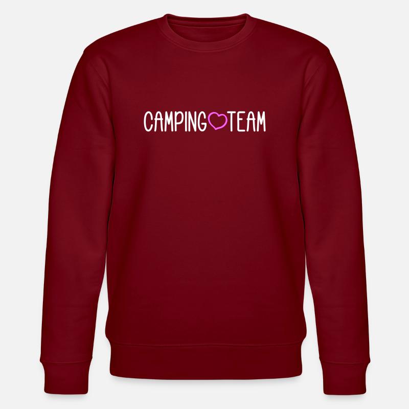 Camping Team - Stanley/Stella Unisex Bio-Sweatshirt CHANGER  - Burgunderrot
