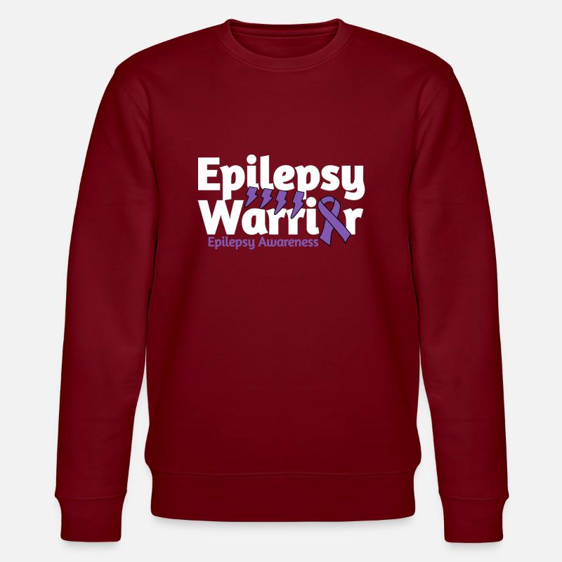 Epilepsy Warrior - Stanley/Stella Unisex Bio-Sweatshirt CHANGER  - Burgunderrot