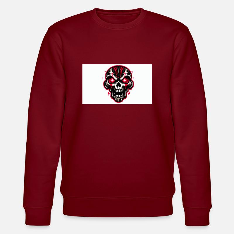 Crâne animé - Sweat bio CHANGER Stanley/Stella Unisexe - bordeaux