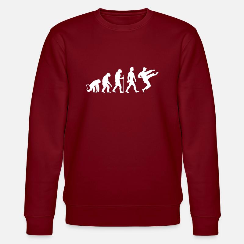 karate evolution - Stanley/Stella Unisex Bio-Sweatshirt CHANGER  - Burgunderrot