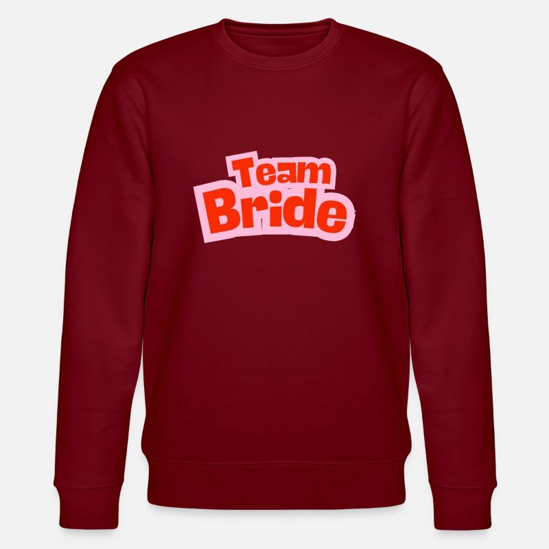 Team Bride - Stanley/Stella Unisex Bio-Sweatshirt CHANGER  - Burgunderrot