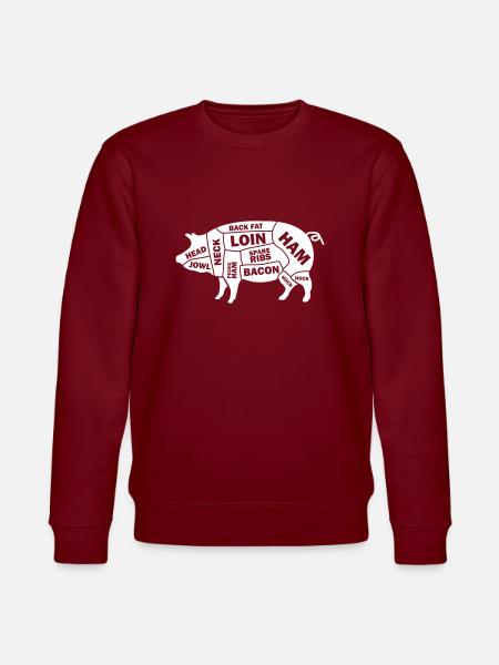 Pig Schwein - Stanley/Stella CHANGER Unisex Organic Sweatshirt - burgundy