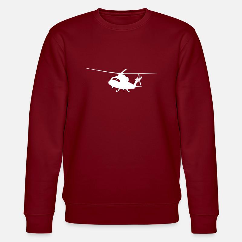 hubschrauber - Stanley/Stella Unisex Bio-Sweatshirt CHANGER  - Burgunderrot