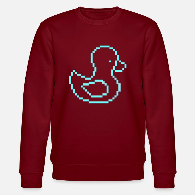 pixel ente 1 - Stanley/Stella Unisex Bio-Sweatshirt CHANGER  - Burgunderrot