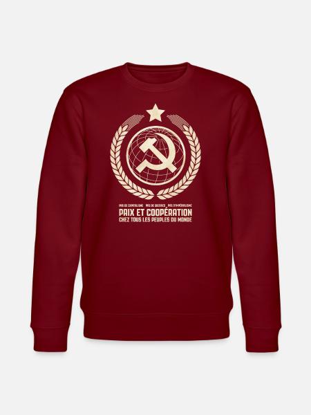 Communist Internationalism - Stanley/Stella CHANGER Unisex Organic Sweatshirt - burgundy