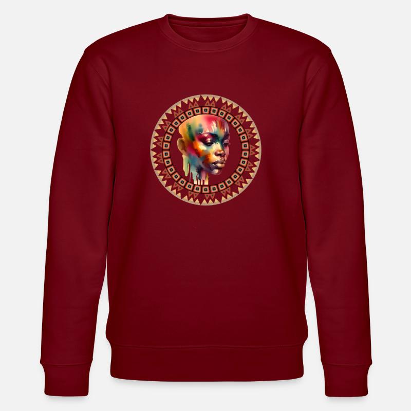 Africa - Stanley/Stella Unisex Bio-Sweatshirt CHANGER  - Burgunderrot