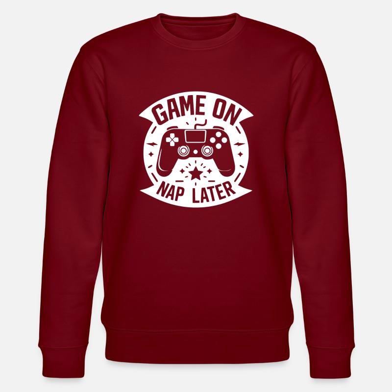 Game On Nap Later - Stanley/Stella CHANGER Unisex Organic Sweatshirt - burgundy