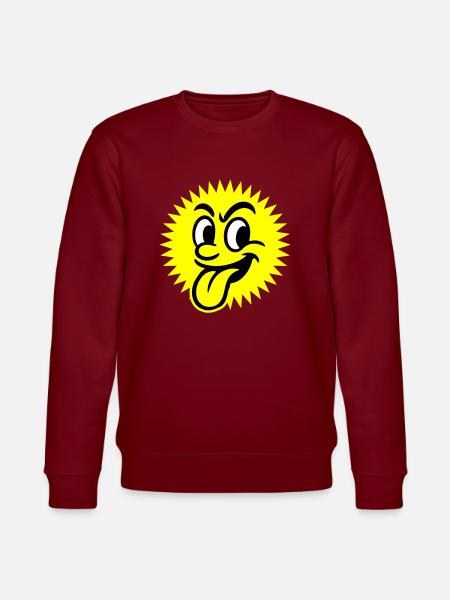 Sun Summer Face - Stanley/Stella CHANGER Unisex Organic Sweatshirt - burgundy