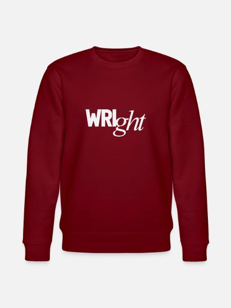 Wright Personal Name - Stanley/Stella CHANGER Unisex Organic Sweatshirt - burgundy
