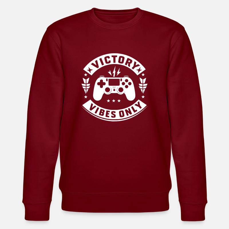 Victory Vibes Only - Stanley/Stella CHANGER Unisex Organic Sweatshirt - burgundy