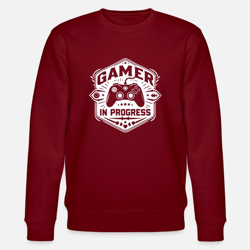 Gamer in Progress - Stanley/Stella Unisex Bio-Sweatshirt CHANGER  - Burgunderrot