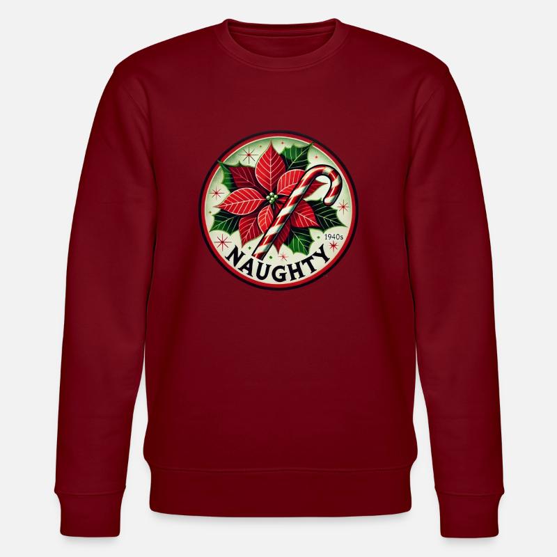 Freche Weihnachten - Stanley/Stella Unisex Bio-Sweatshirt CHANGER  - Burgunderrot