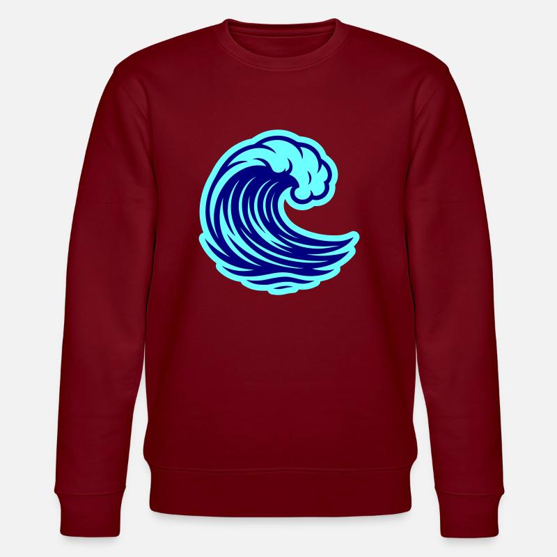 Vague Océan - Sweat bio CHANGER Stanley/Stella Unisexe - bordeaux