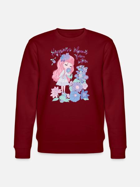 Szczęście lalki Blythe rozkwita od wewnątrz - Ekologiczna bluza unisex Stanley/Stella CHANGER  - czerwień burgundzka