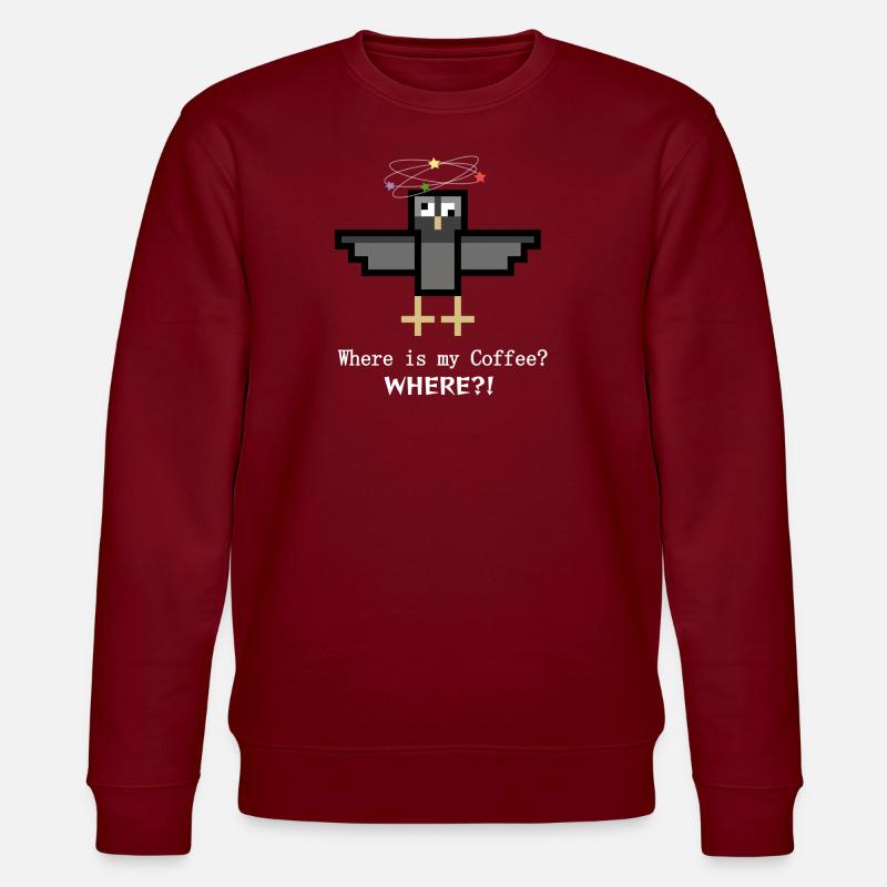 Kaffee-Taube - Stanley/Stella Unisex Bio-Sweatshirt CHANGER  - Burgunderrot