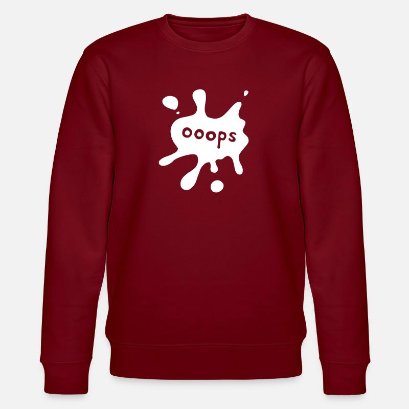 Spot ooops white - Stanley/Stella CHANGER Unisex Organic Sweatshirt - burgundy