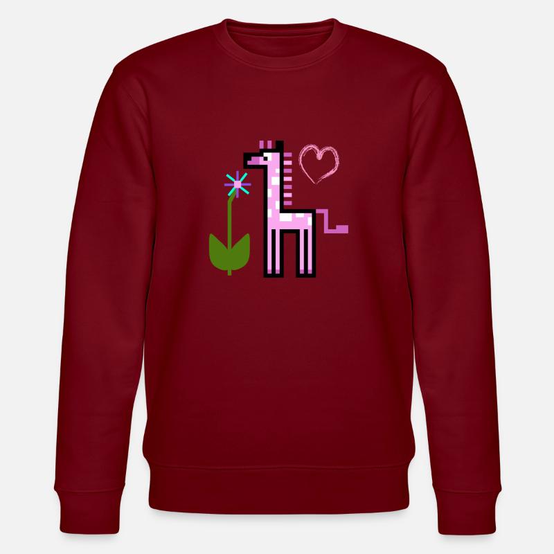 GiraffePink - Stanley/Stella Unisex Bio-Sweatshirt CHANGER  - Burgunderrot