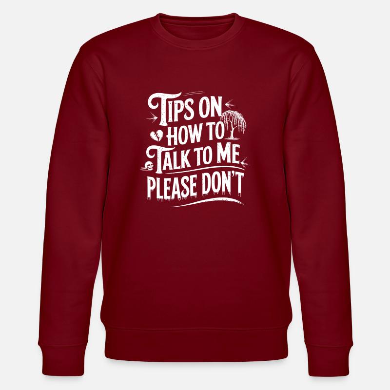 Introverti et sans conversation - Sweat bio CHANGER Stanley/Stella Unisexe - bordeaux