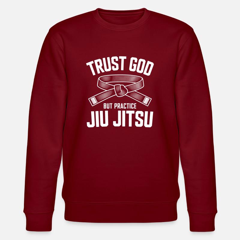 Experience discipline in grappling - Stanley/Stella CHANGER Unisex Organic Sweatshirt - burgundy