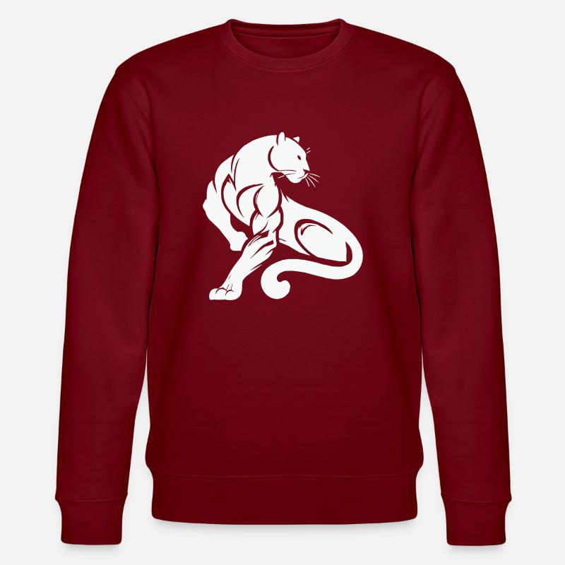 Panthère léopard - Sweat bio CHANGER Stanley/Stella Unisexe - bordeaux