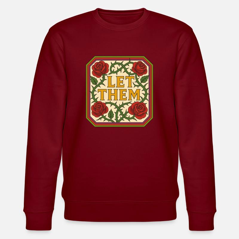 Lassen Sie sie - Stanley/Stella Unisex Bio-Sweatshirt CHANGER  - Burgunderrot