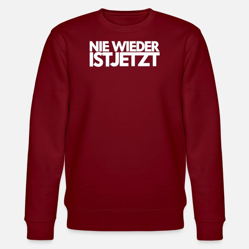 PLUS JAMAIS C’EST MAINTENANT (conception à 2 rangées) - Sweat bio CHANGER Stanley/Stella Unisexe - bordeaux