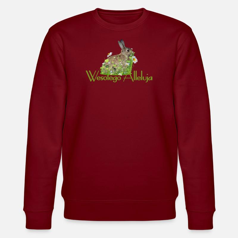 Frohe Ostern - Stanley/Stella Unisex Bio-Sweatshirt CHANGER  - Burgunderrot