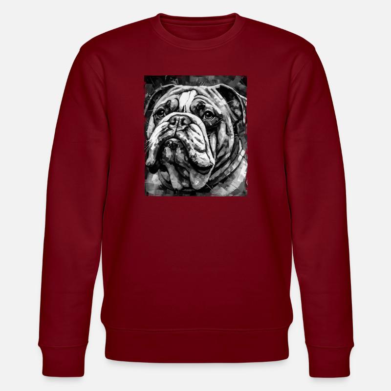 Portrait de chien bouledogue - Sweat bio CHANGER Stanley/Stella Unisexe - bordeaux