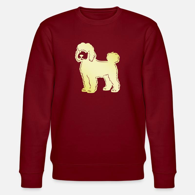 Poodle Hund Silhouette - Stanley/Stella Unisex Bio-Sweatshirt CHANGER  - Burgunderrot
