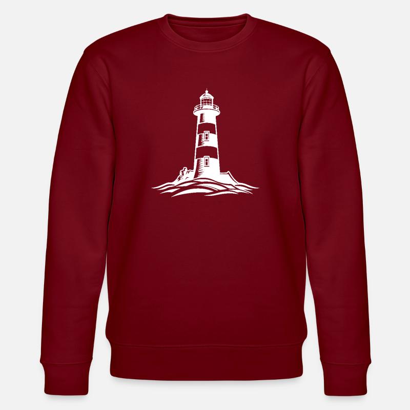 Leuchtturm Symbol - Stanley/Stella Unisex Bio-Sweatshirt CHANGER  - Burgunderrot