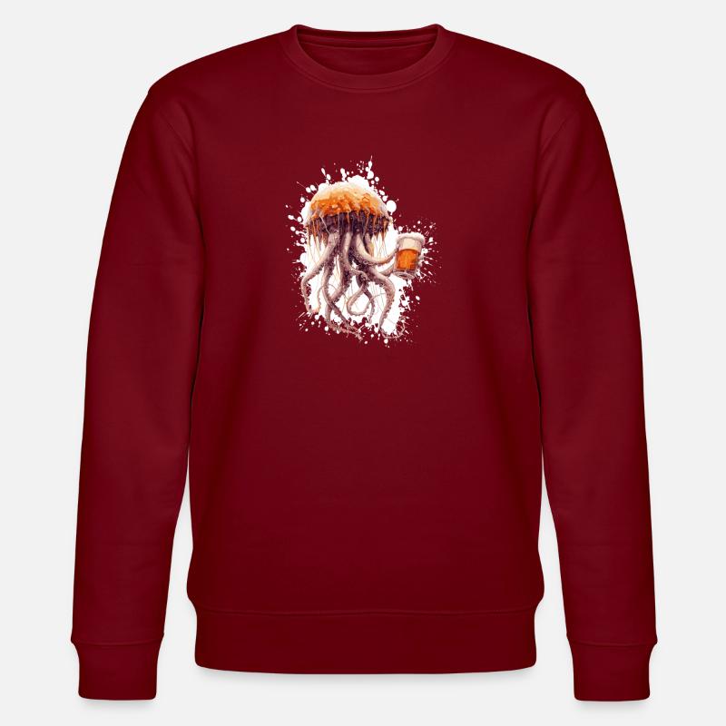 Méduse bière drôle - Sweat bio CHANGER Stanley/Stella Unisexe - bordeaux