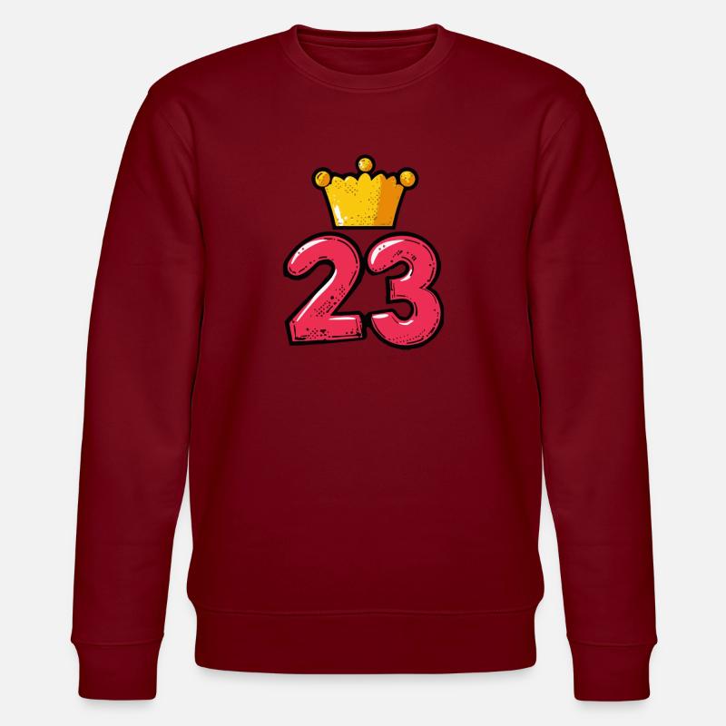 Couronne à 23 chiffres - Sweat bio CHANGER Stanley/Stella Unisexe - bordeaux