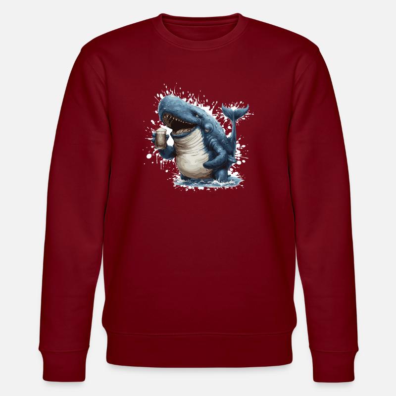 Wal Bier Lustig - Stanley/Stella Unisex Bio-Sweatshirt CHANGER - Burgunderrot