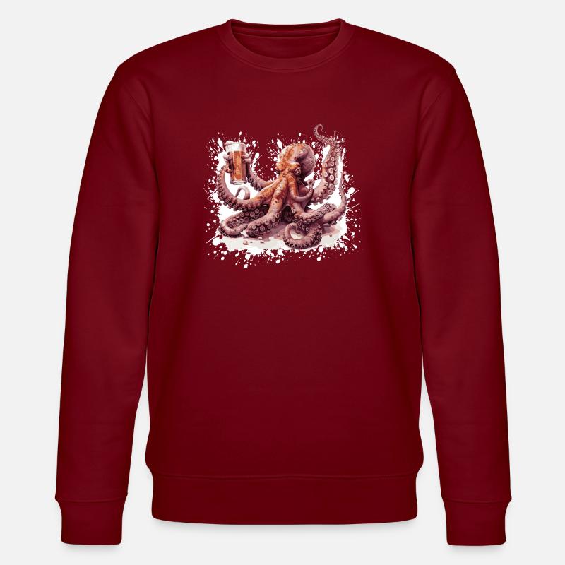 Octopus Bière Drôle - Sweat bio CHANGER Stanley/Stella Unisexe - bordeaux