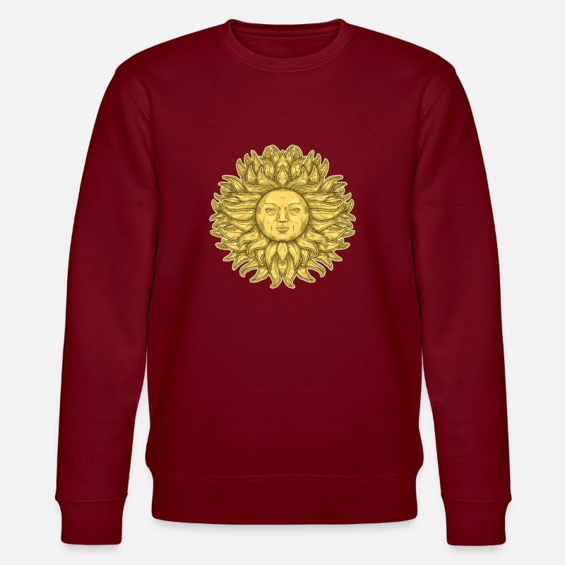 Grand Soleil à visage - Sweat bio CHANGER Stanley/Stella Unisexe - bordeaux