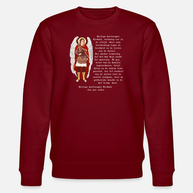 Das Gebet des Heiligen Michael. - Stanley/Stella Unisex Bio-Sweatshirt CHANGER - Burgunderrot