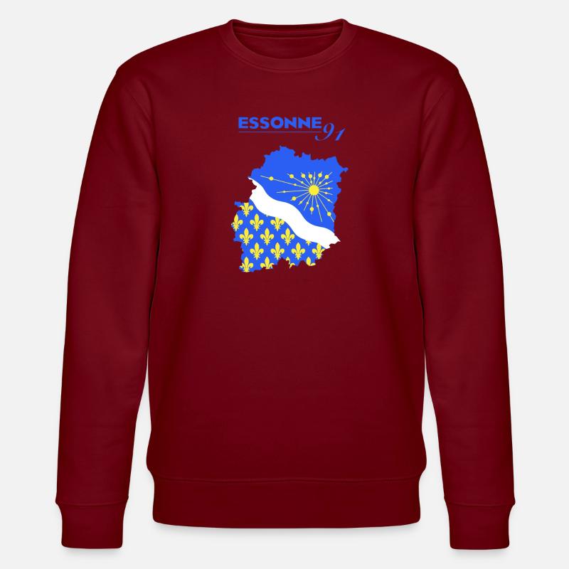 Essonne - Stanley/Stella Unisex Bio-Sweatshirt CHANGER  - Burgunderrot
