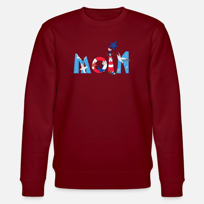 Moin Kinder Motiv - Stanley/Stella Unisex Bio-Sweatshirt CHANGER - Burgunderrot