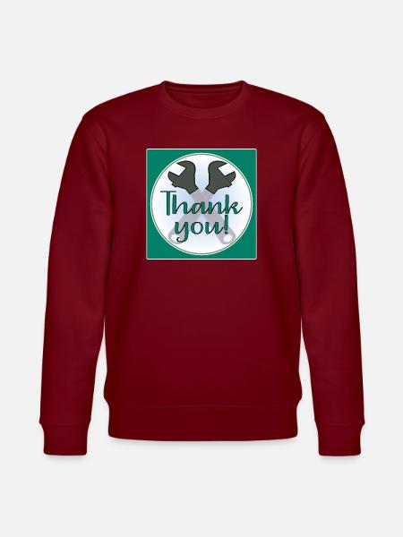 THANK YOU CRAFTSMAN - PLIERS - Stanley/Stella CHANGER Unisex Organic Sweatshirt - burgundy