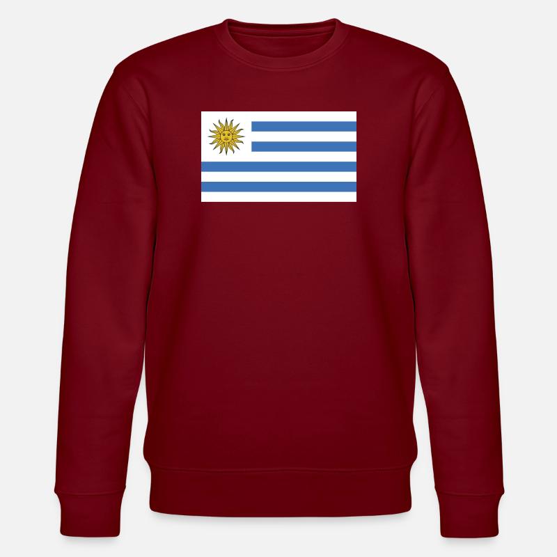 Uruguay National Flagge - Stanley/Stella Unisex Bio-Sweatshirt CHANGER  - Burgunderrot