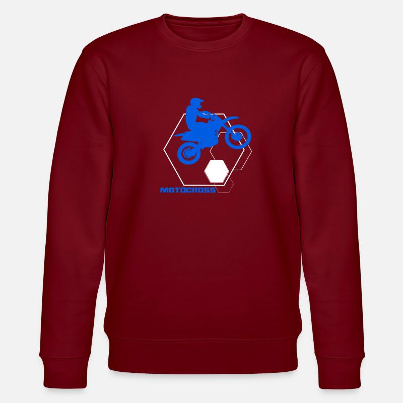 Motocross - Stanley/Stella Unisex Bio-Sweatshirt CHANGER  - Burgunderrot