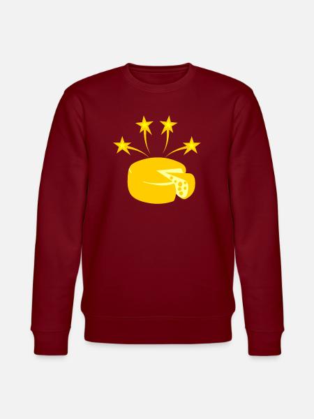 Cheese golden yellow stars - Stanley/Stella CHANGER Unisex Organic Sweatshirt - burgundy