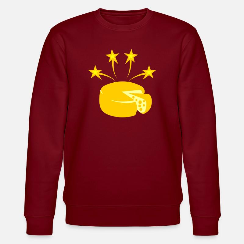 Fromage étoiles jaune d’or - Sweat bio CHANGER Stanley/Stella Unisexe - bordeaux