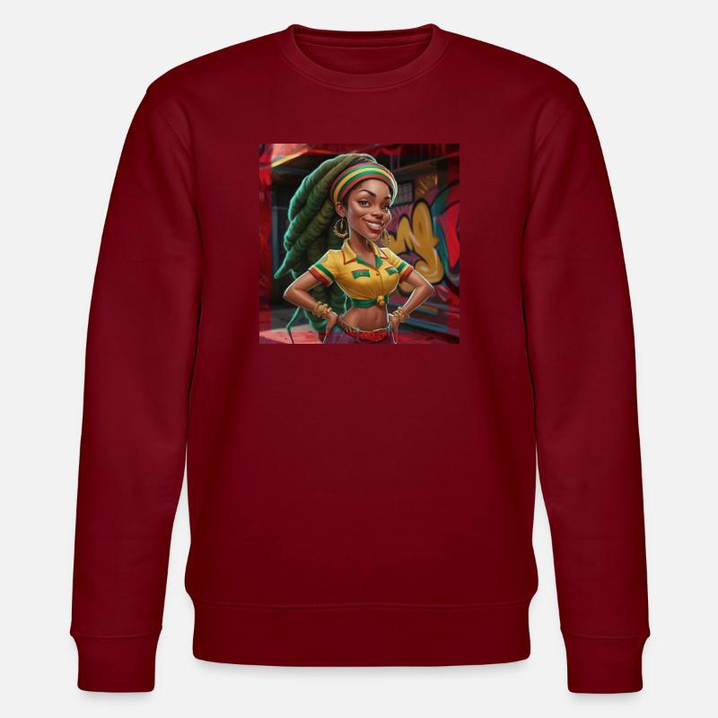 Hübsches Mädchen' - Stanley/Stella Unisex Bio-Sweatshirt CHANGER - Burgunderrot