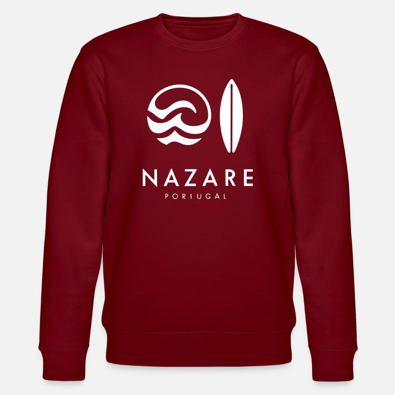 Design Surf Retro Nazare - Stanley/Stella Unisex Bio-Sweatshirt CHANGER  - Burgunderrot