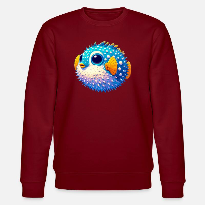 Kugelfisch - Stanley/Stella Unisex Bio-Sweatshirt CHANGER  - Burgunderrot