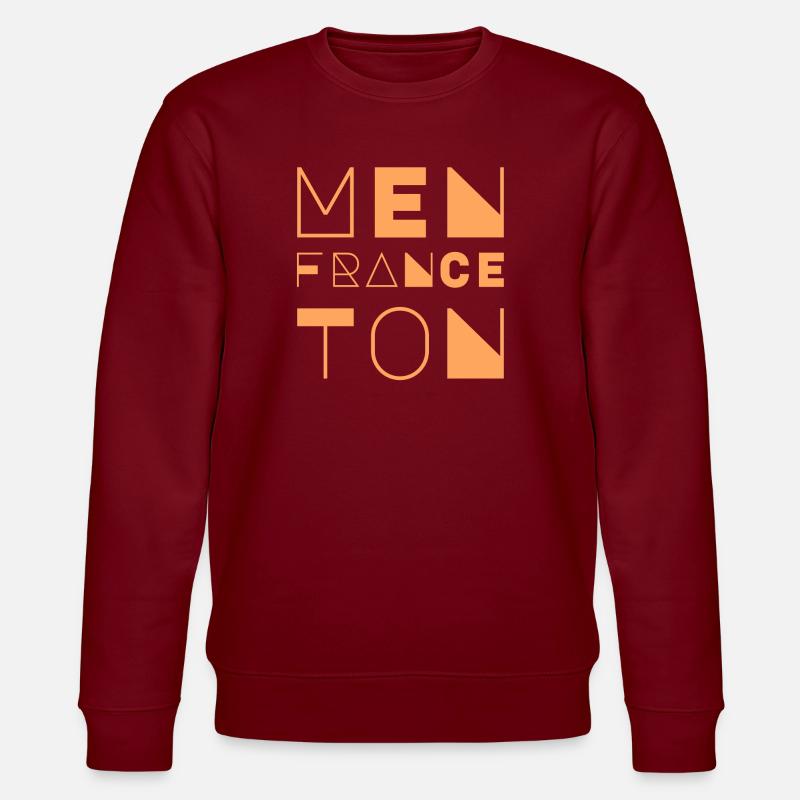 Menton, Frankreich - Stanley/Stella Unisex Bio-Sweatshirt CHANGER  - Burgunderrot