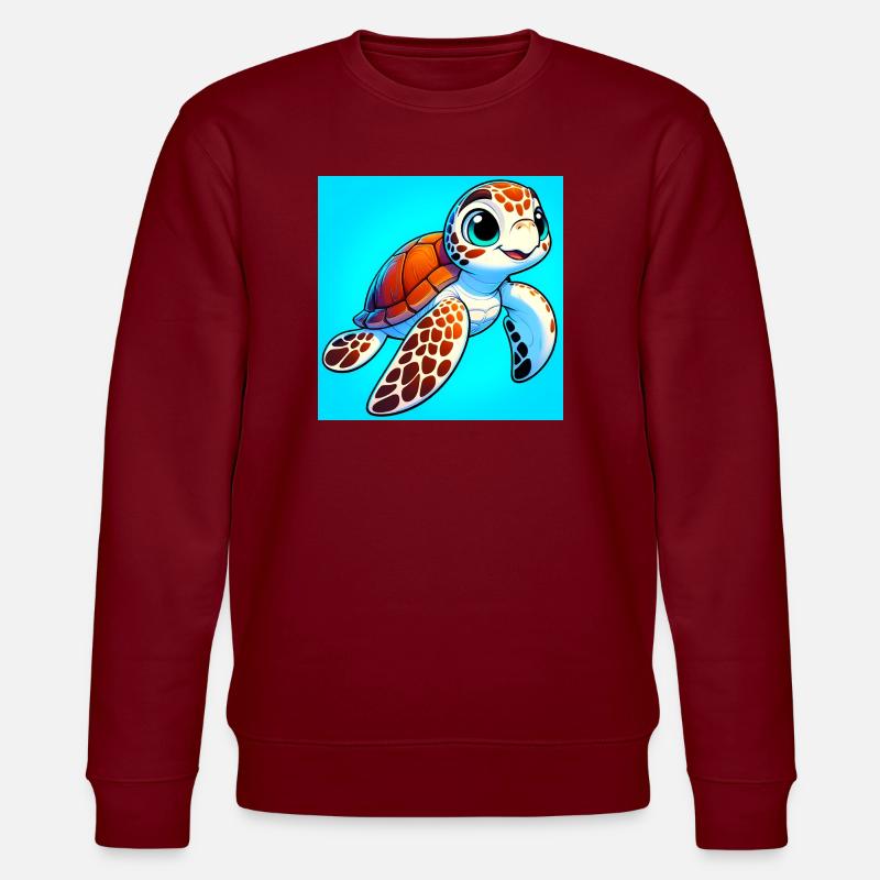 Schildkröte - Stanley/Stella Unisex Bio-Sweatshirt CHANGER - Burgunderrot